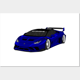 lamborghini huracan NAVY Posters and Art